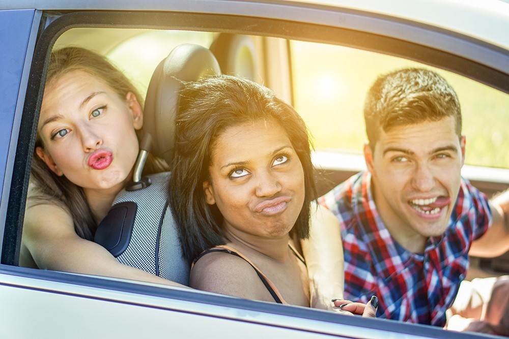 teens in car driving